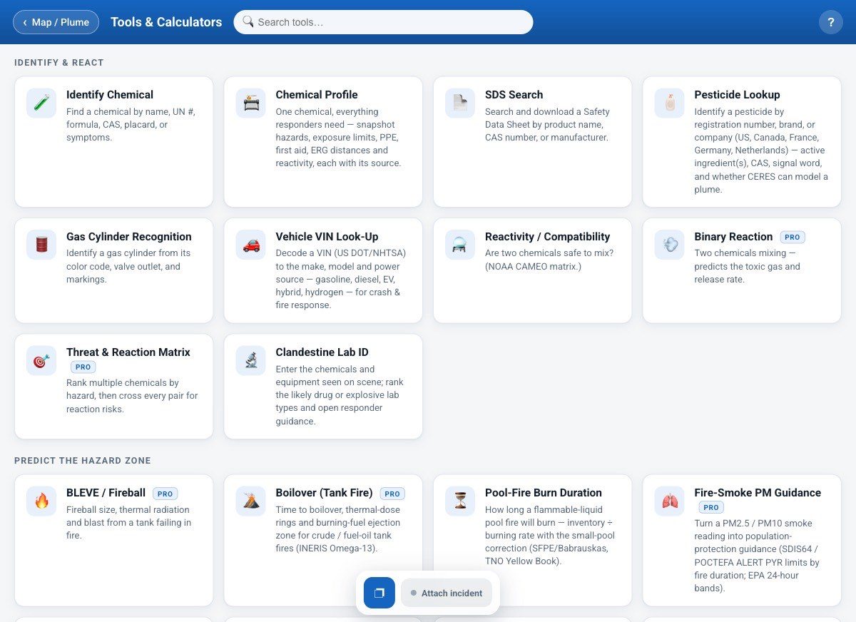 Der Arbeitsbereich Tools und Rechner mit den Gruppen Identifizieren und Vorhersagen als Karten